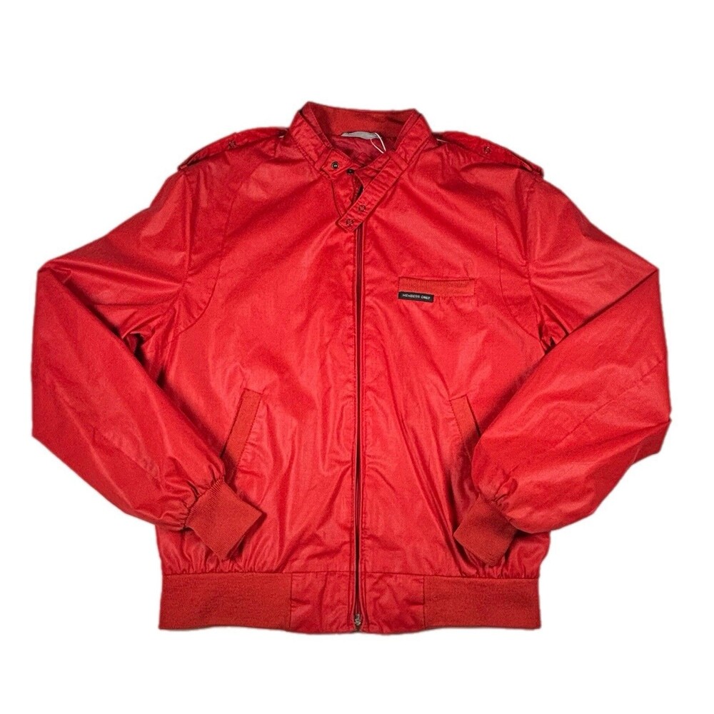Members Only Red Racing Jacket Men Size 40/M Retro 80's 90's Vintage